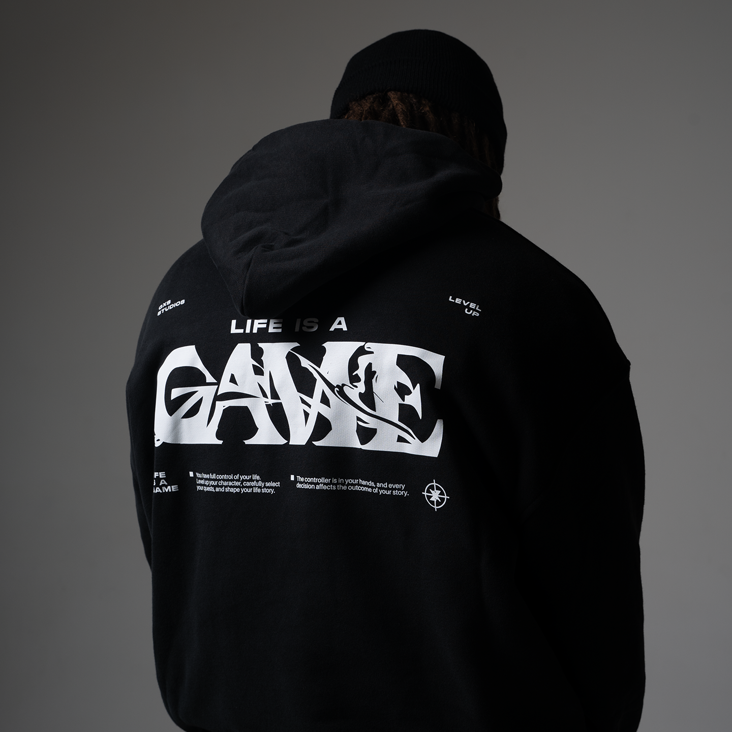 Life Is A Game Hoodie - Black